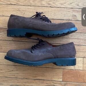 Mens Size 9.5 EE Trader Bay Leather Dress Shoes Brown Great condition